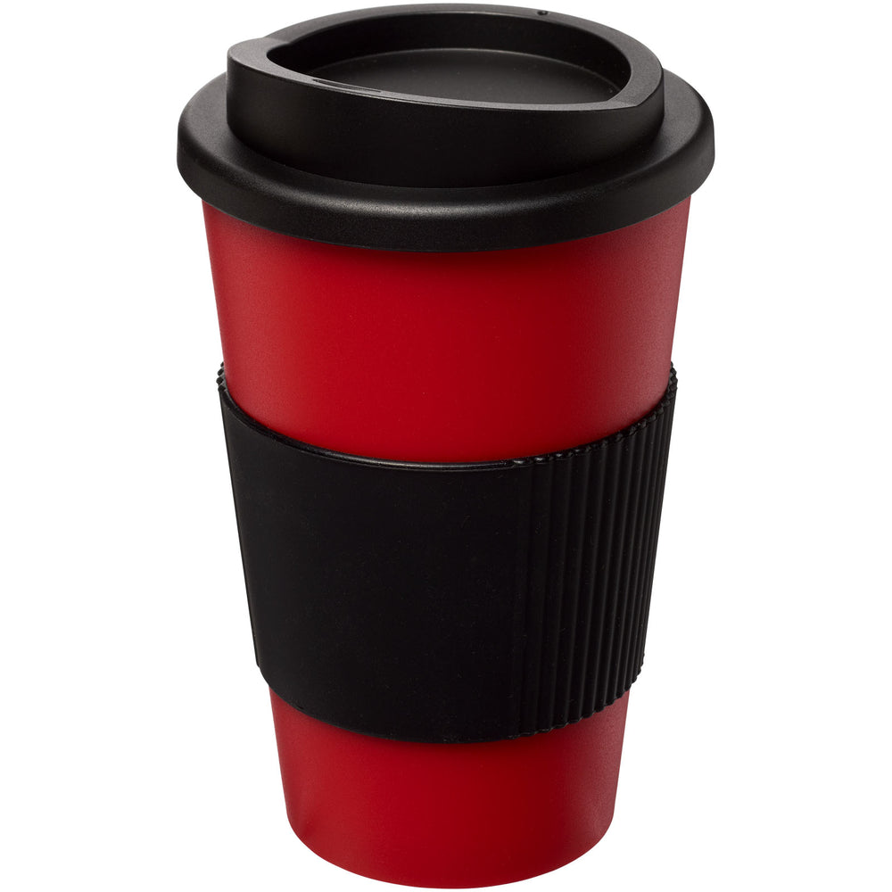 Branded Americano® 350 ml insulated tumbler with grip