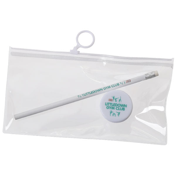 A Handy Pack with a Clear Pencil Case, Pencil & Sharpener
