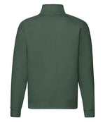 Fruit of the Loom Premium Zip Neck Sweatshirt Bottle Green