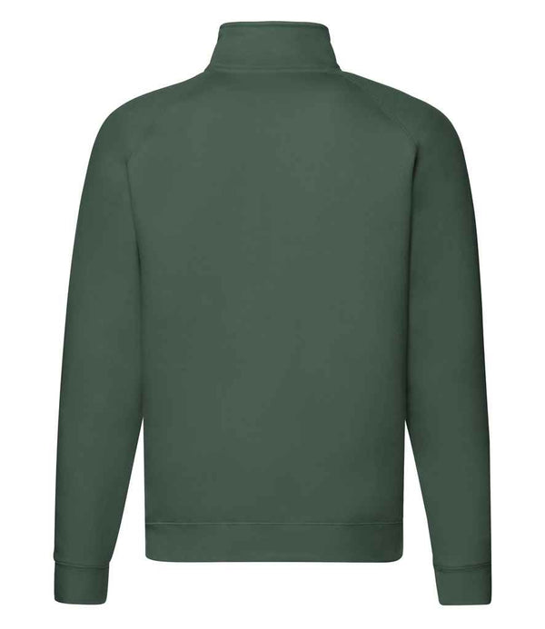 Fruit of the Loom Premium Zip Neck Sweatshirt Bottle Green