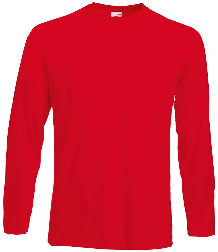 Fruit of the Loom Long Sleeve Value T-Shirt Red