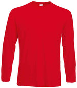 Fruit of the Loom Long Sleeve Value T-Shirt Red