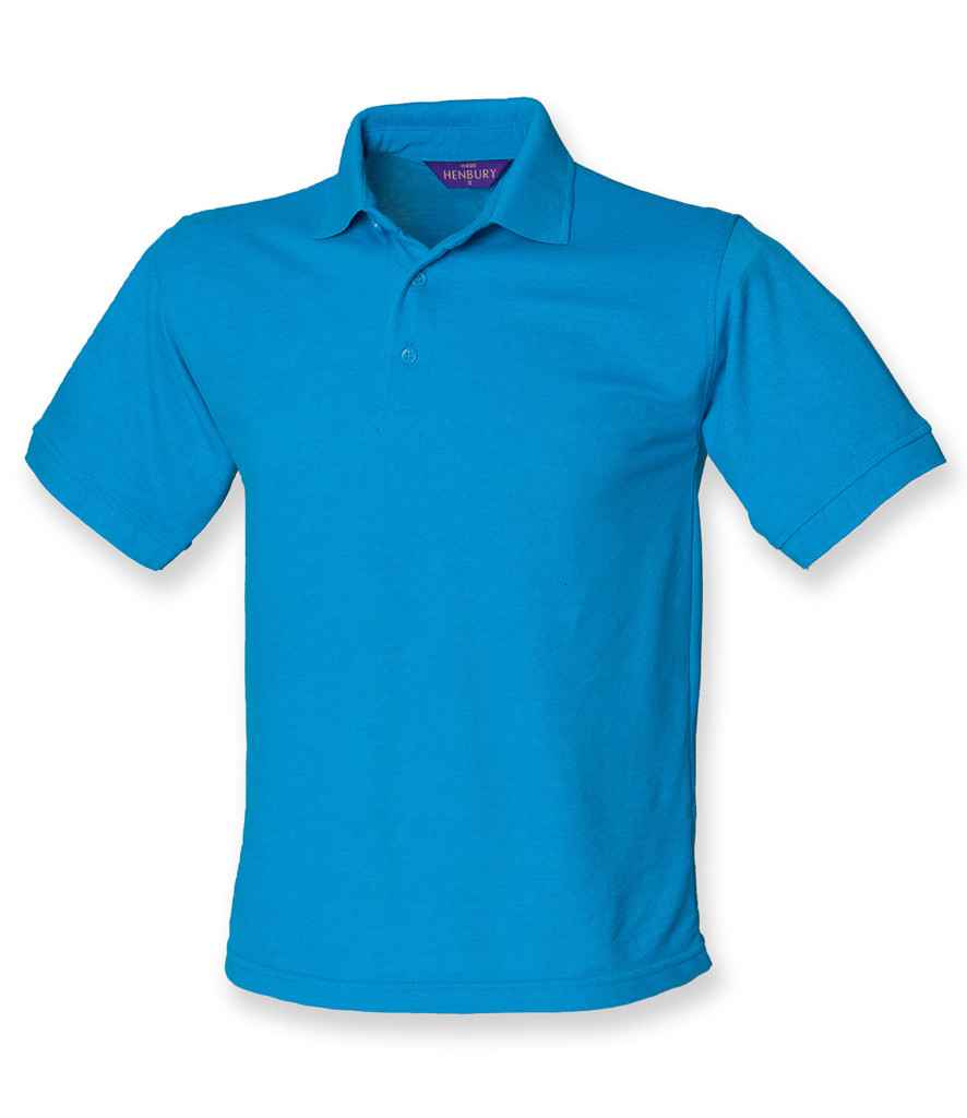 Henbury Heavy Poly/Cotton Piqué Polo Shirt Sapphire Blue