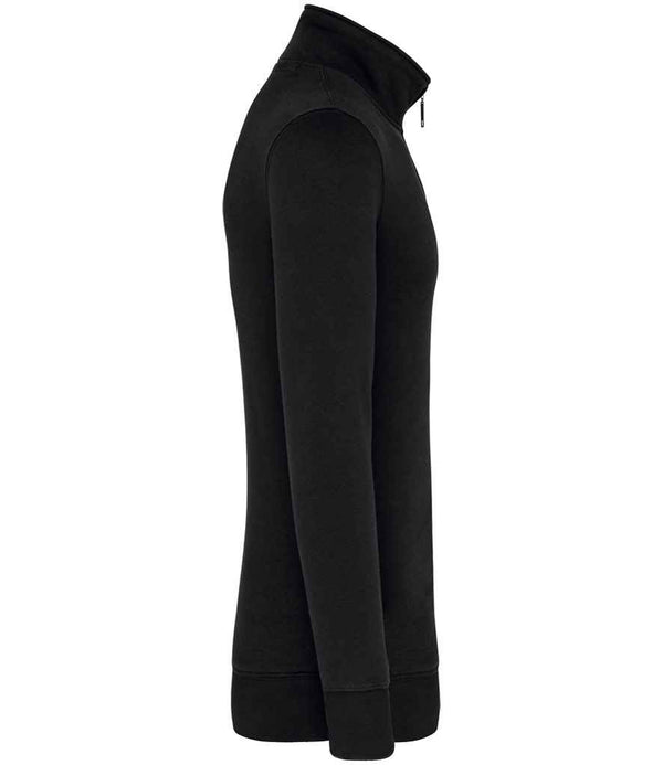 Kariban Zip Neck Sweatshirt Black