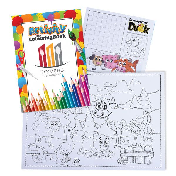 Activity Packs with Booklet, Colouring Pencils, Stickers and Foam Puzzle