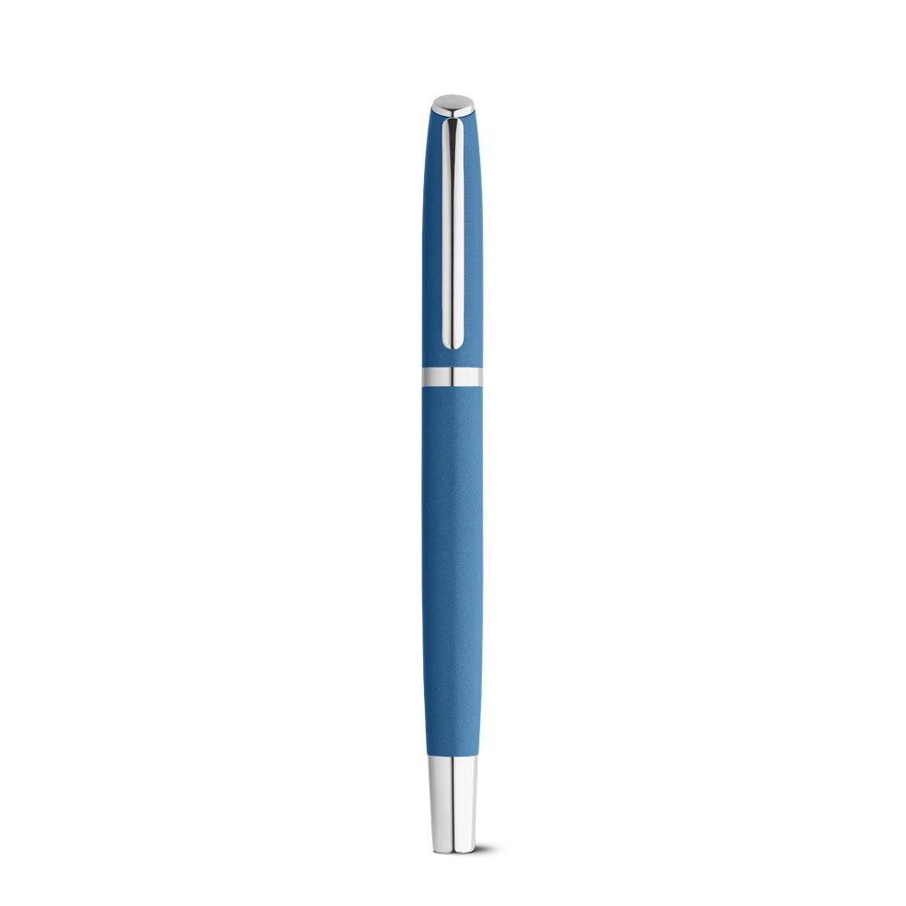 RE-LANDO-SET. Roller and ball pen set with 100% recycled aluminium body