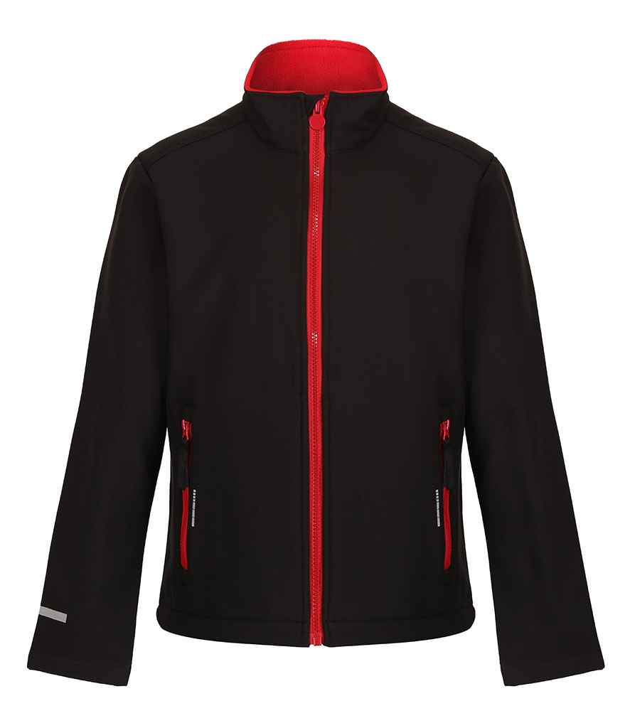 Regatta Kids Ablaze Soft Shell Jacket Black/Classic Red