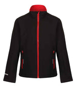 Regatta Kids Ablaze Soft Shell Jacket Black/Classic Red