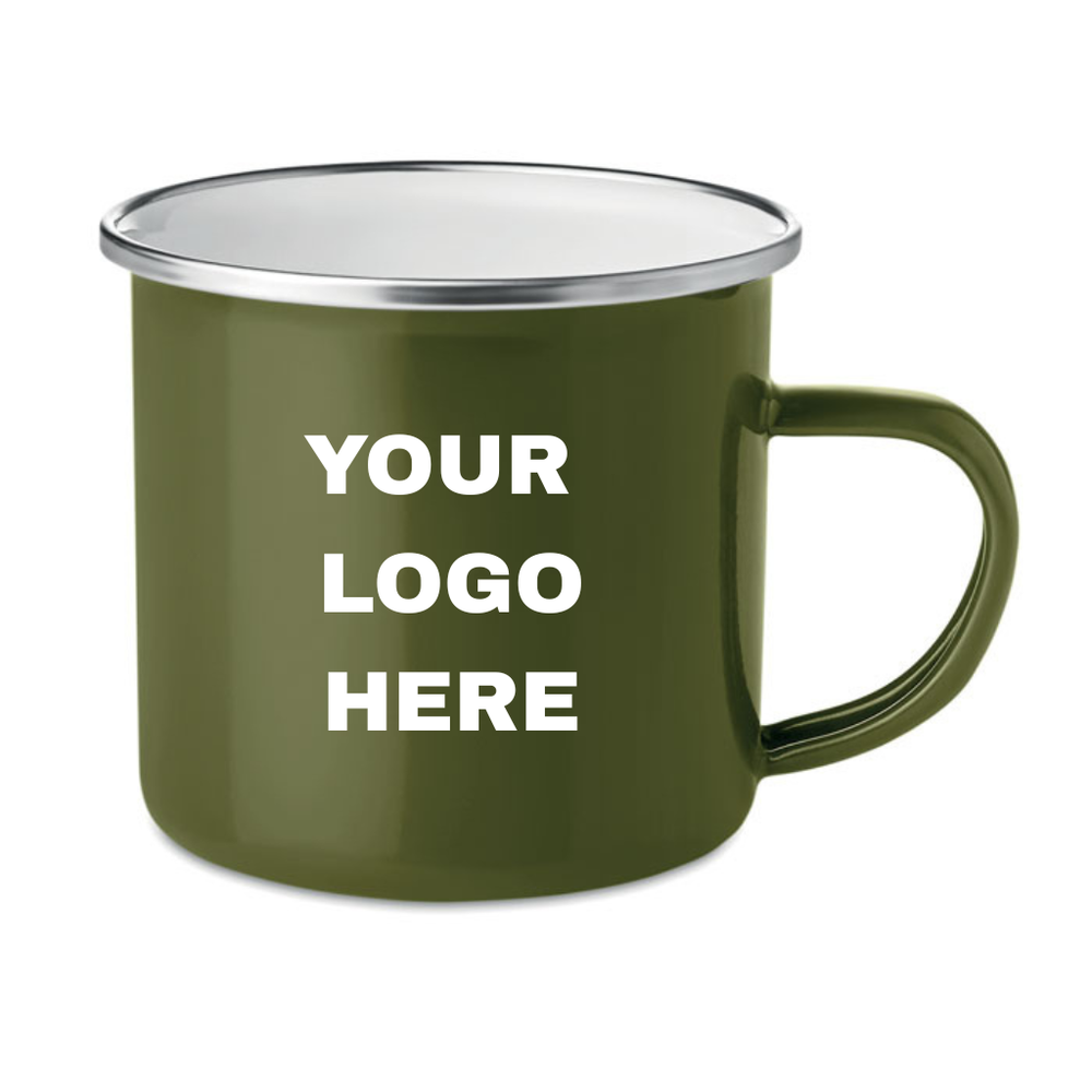Branded Metal mug with enamel layer 350ml