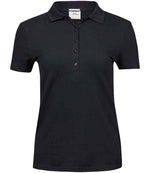 Tee Jays Ladies Luxury Stretch Polo Shirt Black