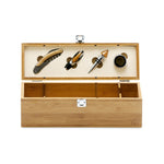 SYRAH. Bamboo and zinc wine set