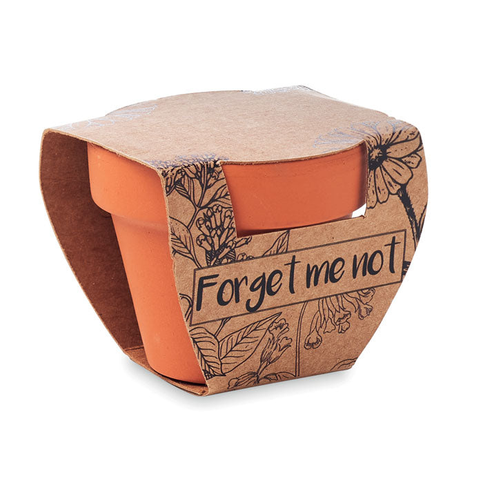 Branded Terracotta Pot with Seeds