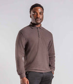 Pro RTX Pro Long Sleeve Piqué Polo Shirt Charcoal
