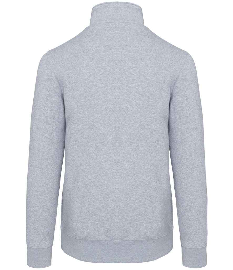Kariban Zip Neck Sweatshirt Oxford Grey
