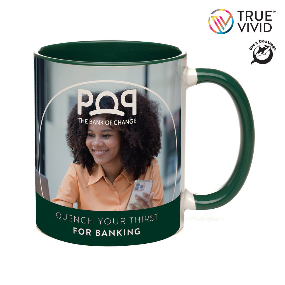 CAMBRIDGE 11oz Two-Tone Ceramic Mug Dark Green