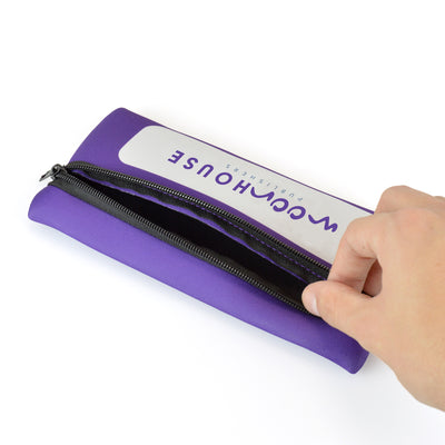 Purple Neoprene Pencil Case