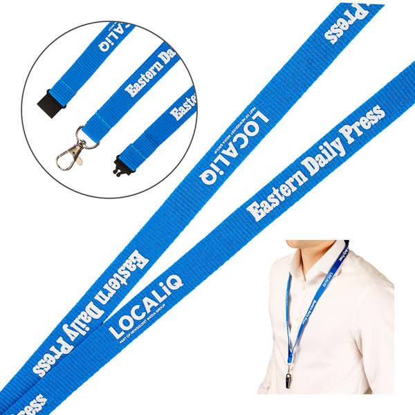 Branded 15mm Flat Polyester Lanyard