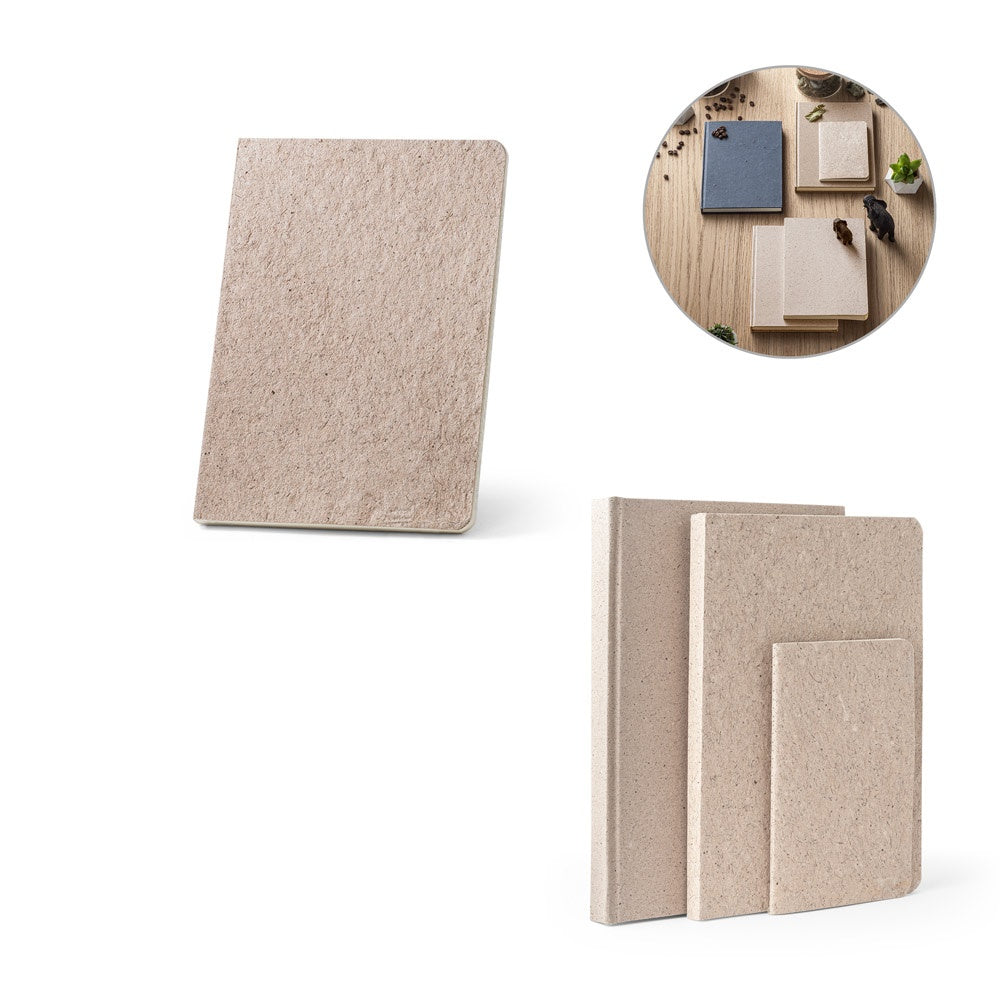 TEAPAD SEMI-RIGID. A5 notebook with semi-rigid cover made from tea leafs waste (65%)