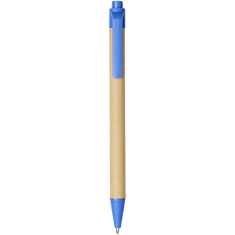 Branded Berk recycled carton and corn plastic ballpoint pen
