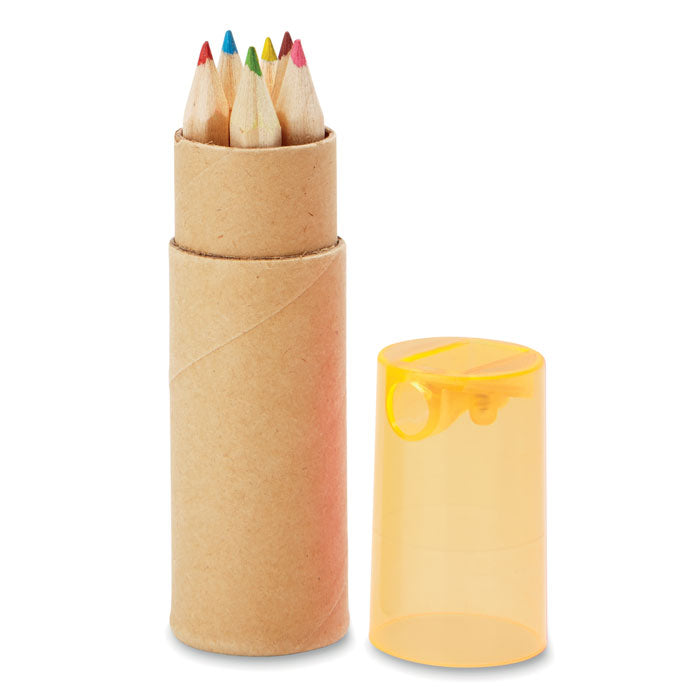 Branded 6 coloured pencils