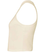 Bella Ladies Micro Rib Racer Tank Top Solid Natural Blend