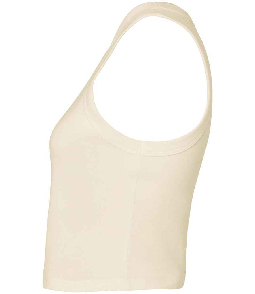 Bella Ladies Micro Rib Racer Tank Top Solid Natural Blend