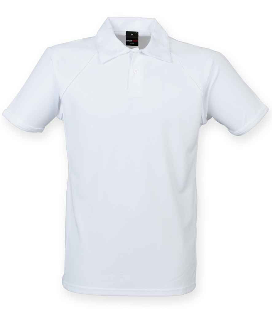 Finden + Hales Performance Piped Polo Shirt White/White