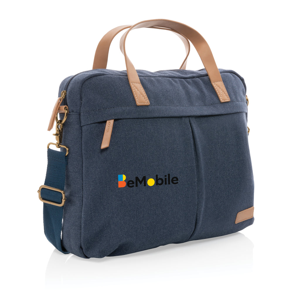 Branded Impact AWARE™ 16 oz. recycled canvas laptop bag