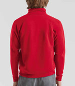 Fruit of the Loom Premium Zip Neck Sweatshirt Red