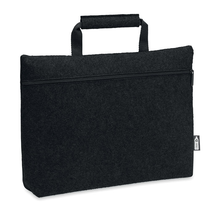 Branded RPET felt zippered laptop bag