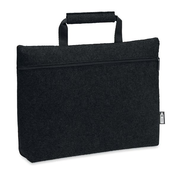 Branded RPET felt zippered laptop bag