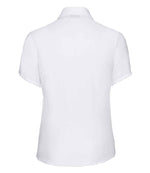 Russell Collection Ladies Short Sleeve Ultimate Non-Iron Shirt White