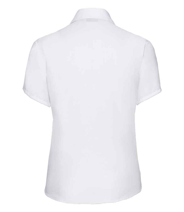 Russell Collection Ladies Short Sleeve Ultimate Non-Iron Shirt White