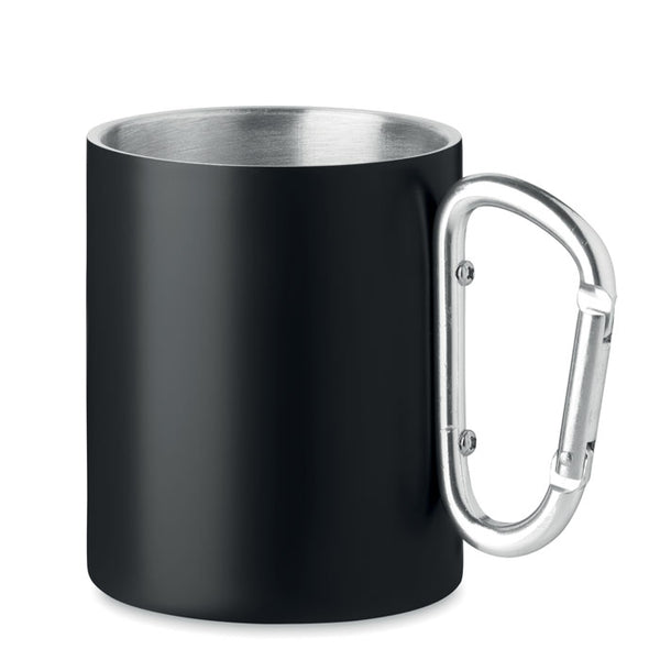 Branded Double wall metal mug 300 ml