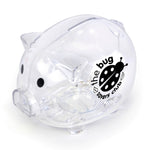 Branded Translucent Plastic Pig Shaped Piggy Bank