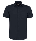 Kustom Kit Short Sleeve Tailored Poplin Shirt Dark Navy