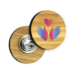 Bamboo Clutch Pin Badges