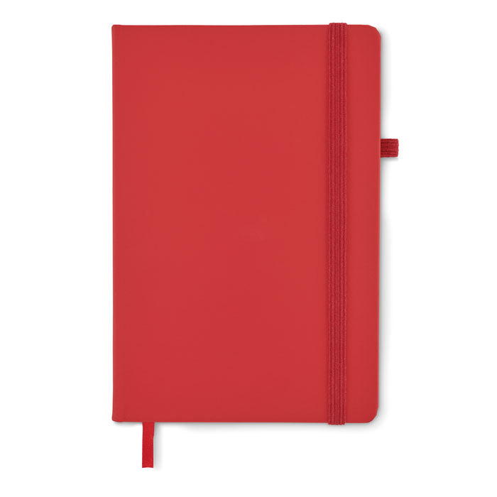 Branded Recycled PU A5 lined notebook
