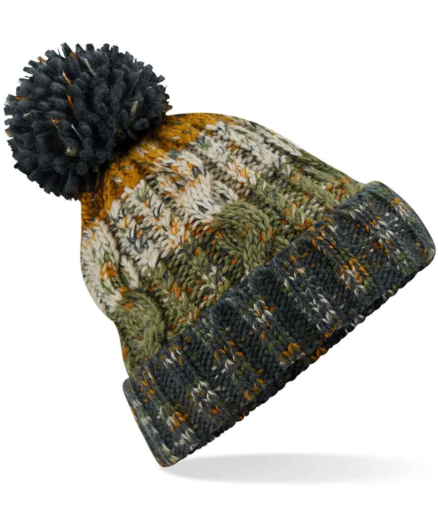 Branded Beechfield Corkscrew Pom Pom Beanie