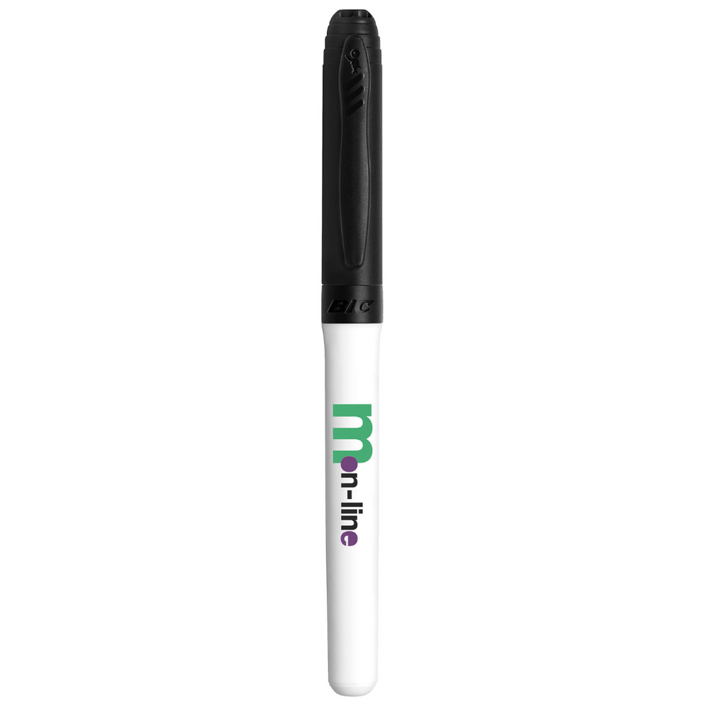 BIC® Velleda White Board Marker Grip, White/Black, Black Ink