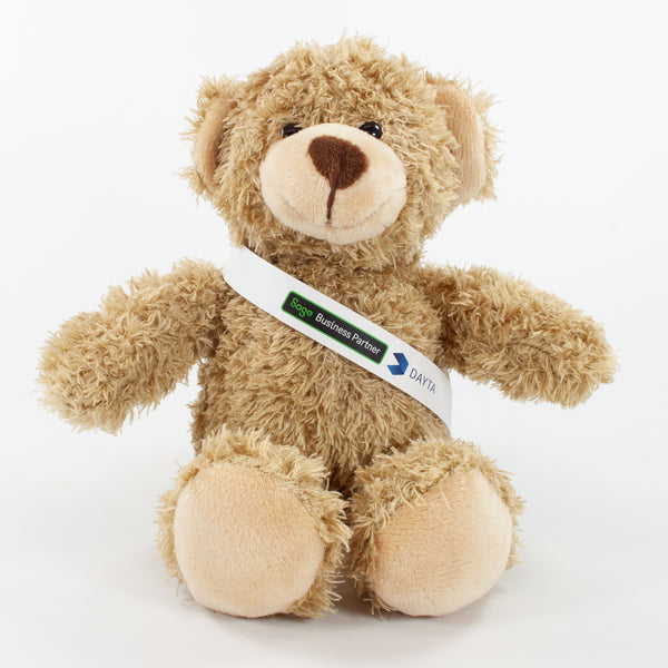 Sash Bear II 20cm Barney Bear, Biscuit