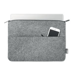 RPET felt zipped laptop bag 14" Grey