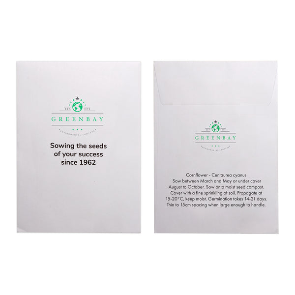 Seed Pack in White Paper Envelope Corn Flower