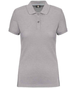 WK Designed to Work Ladies Anti-Bacterial Piqué Polo Shirt Oxford Grey