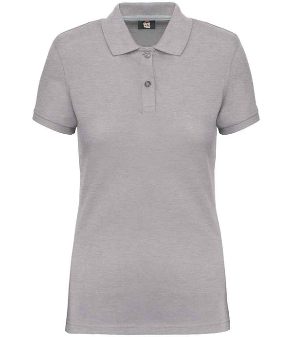 WK Designed to Work Ladies Anti-Bacterial Piqué Polo Shirt Oxford Grey
