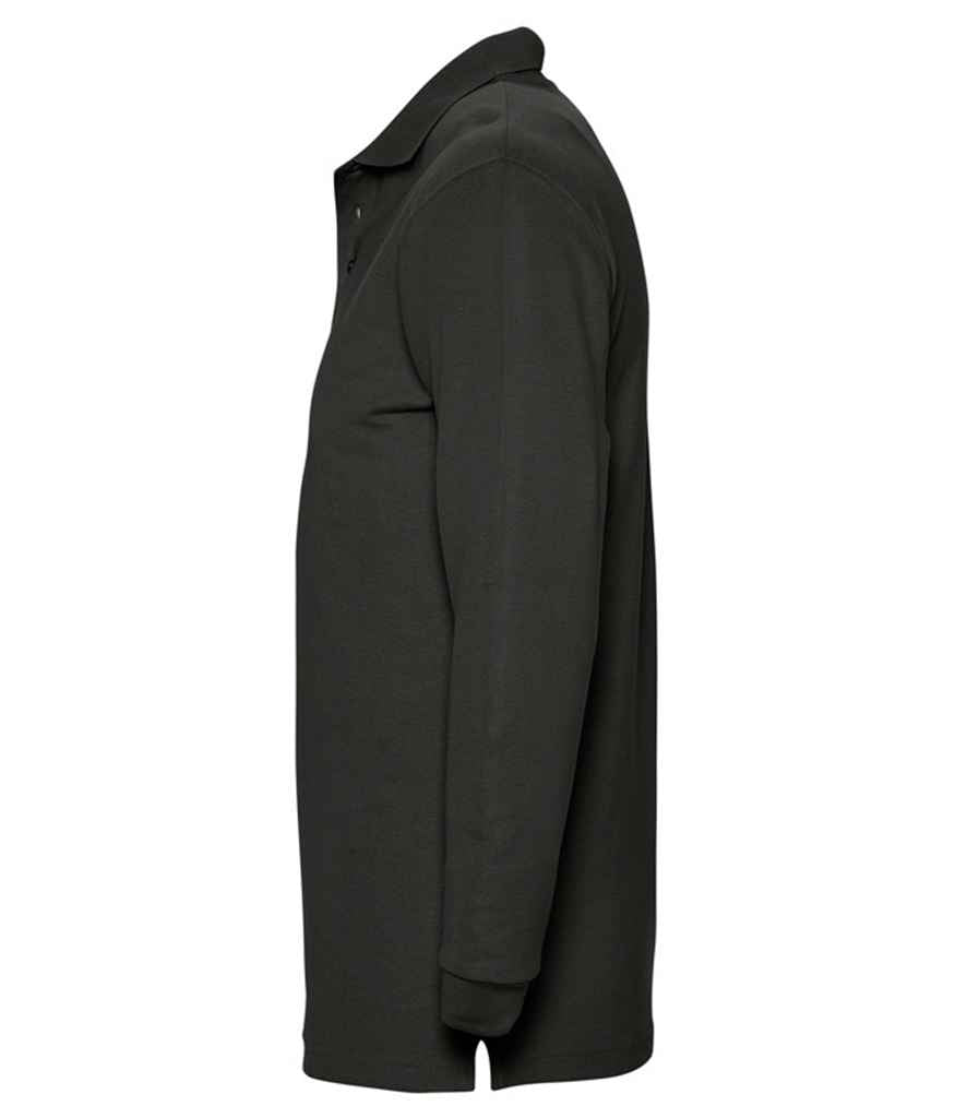 SOL'S Winter II Long Sleeve Cotton Piqué Polo Shirt Black