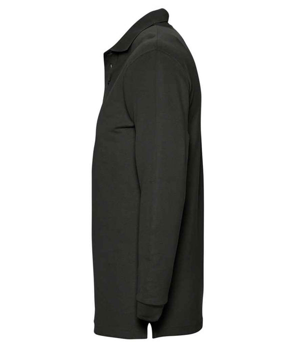 SOL'S Winter II Long Sleeve Cotton Piqué Polo Shirt Black