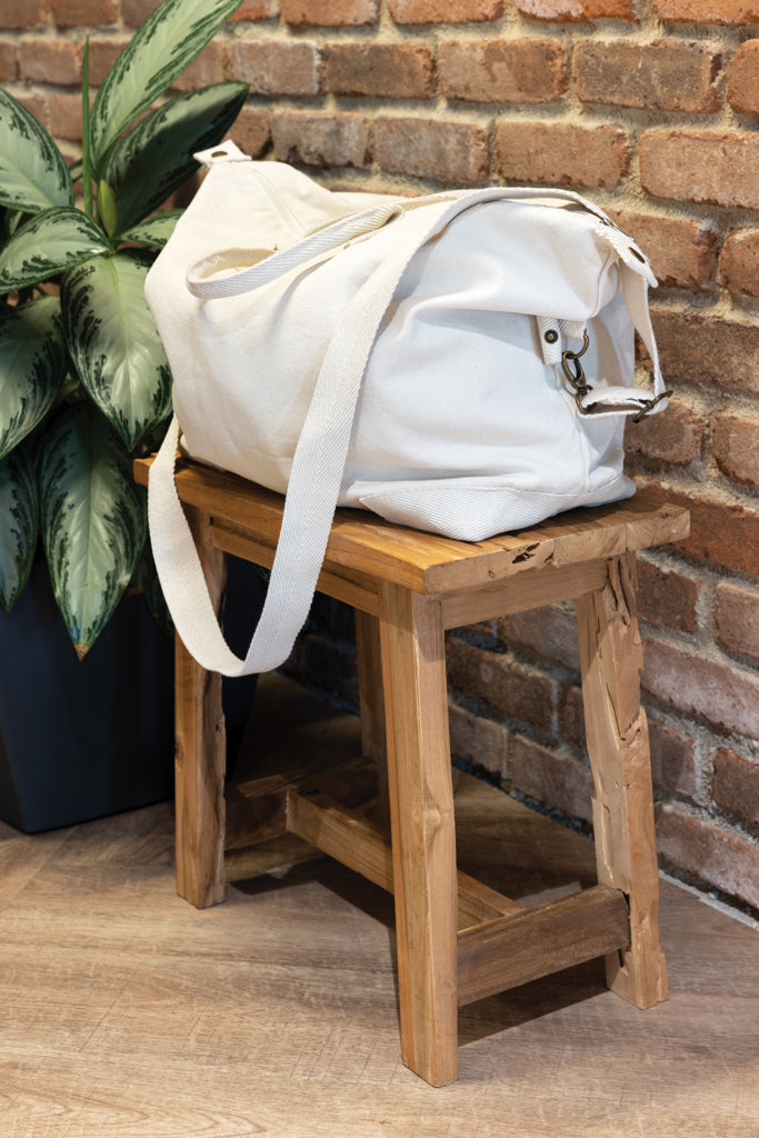 Branded Kezar AWARE™ 500 gsm recycled canvas deluxe weekend bag