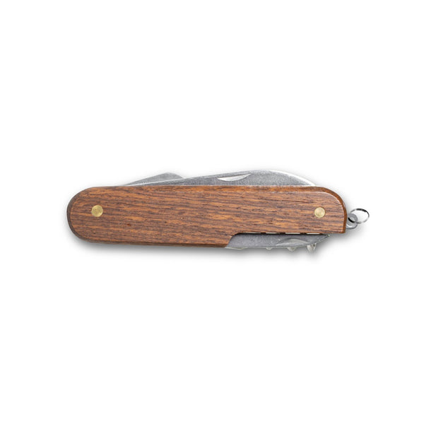 BELPIANO. Multifunction pocket knife in stainless steel and wood