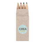 4 mini coloured pencils | Branded Colouring Pencils